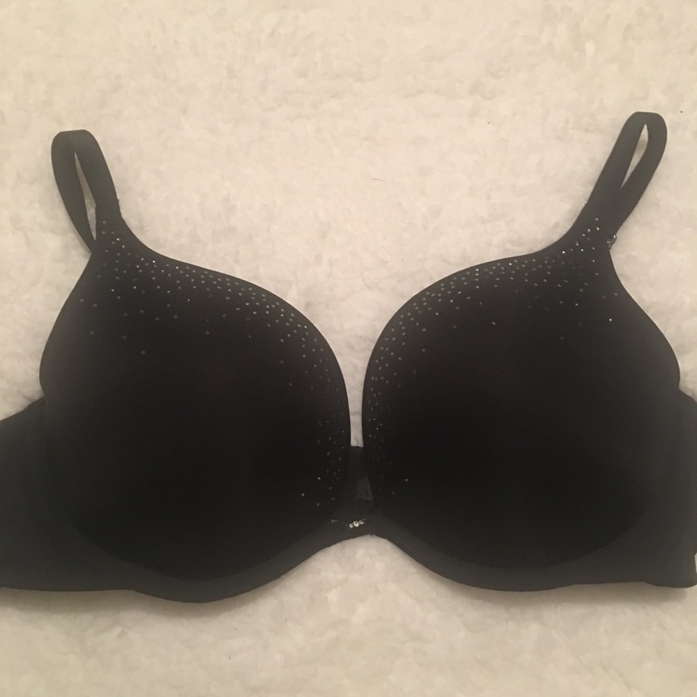 Sequin plunge VS push-up bra